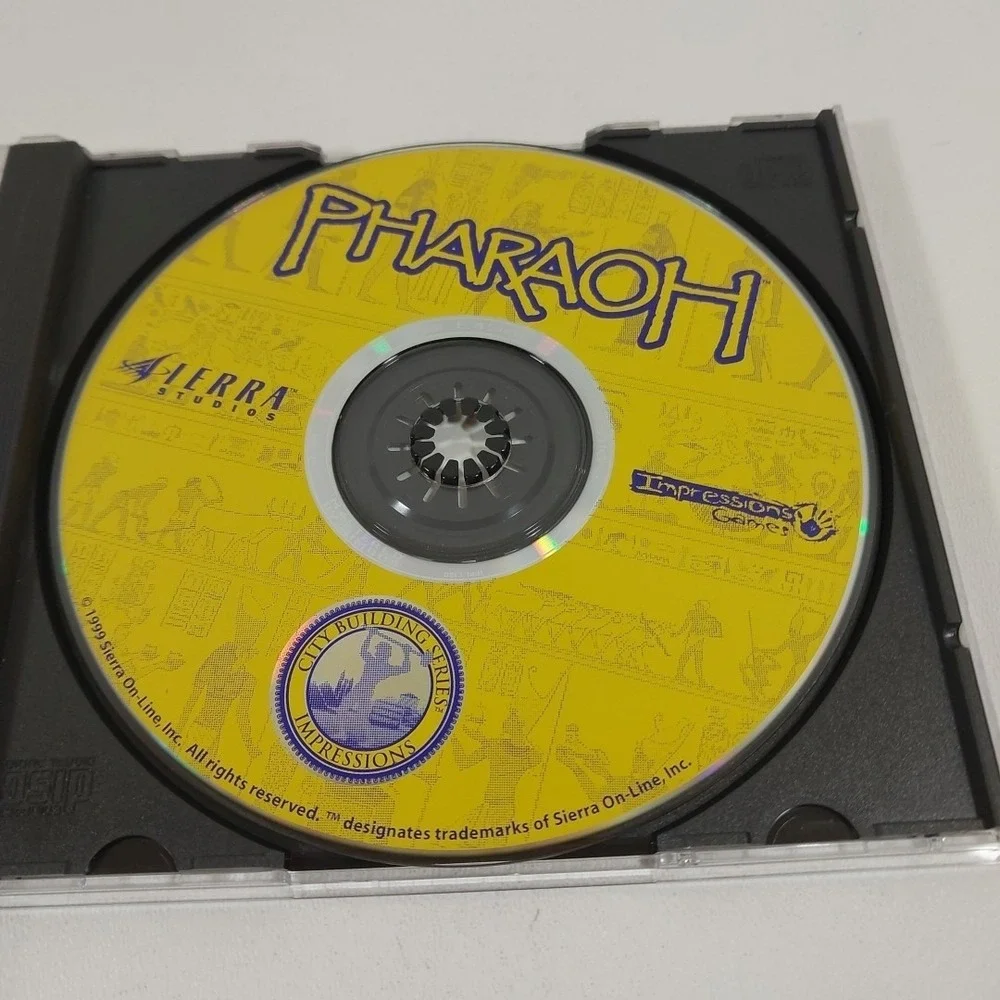 Pharaoh - PC - CDROM  Sierra Build a Kingdom Rule the Nile Live‎ Forever 1999
